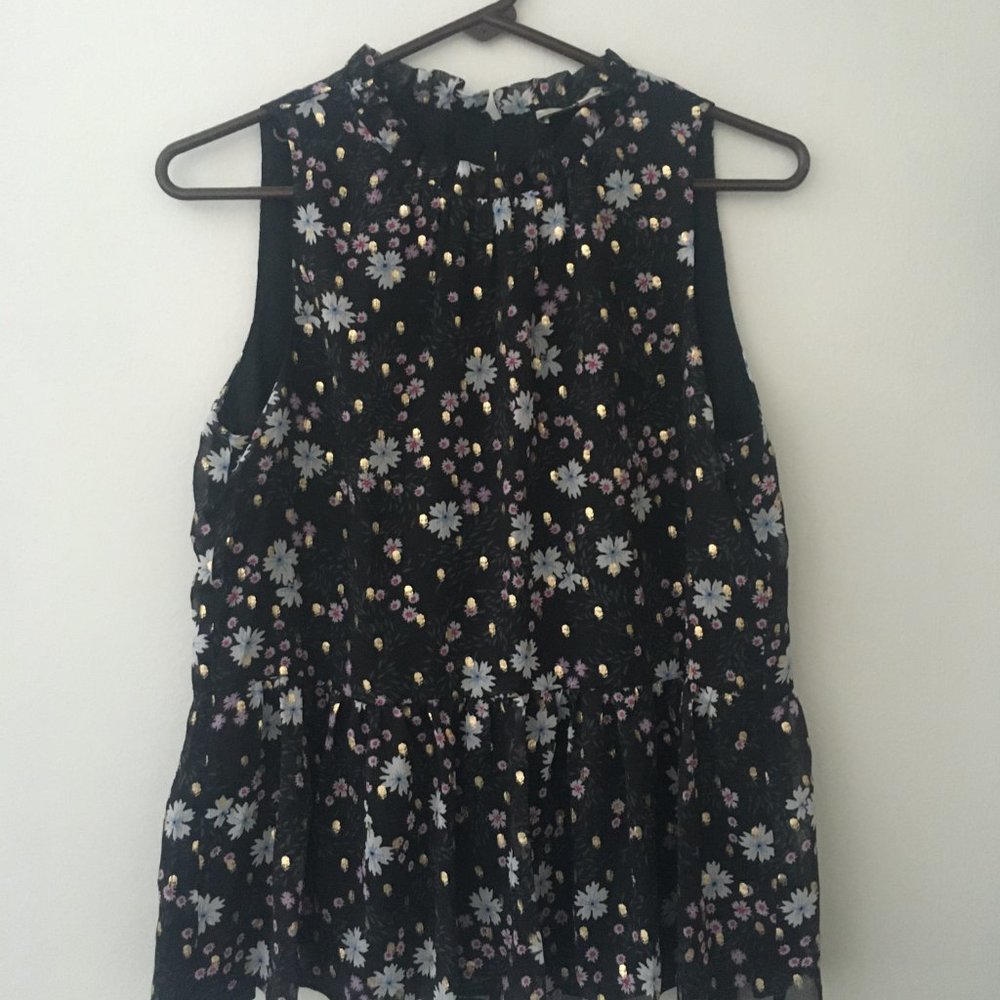 Loft Floral Print Peplum Shell